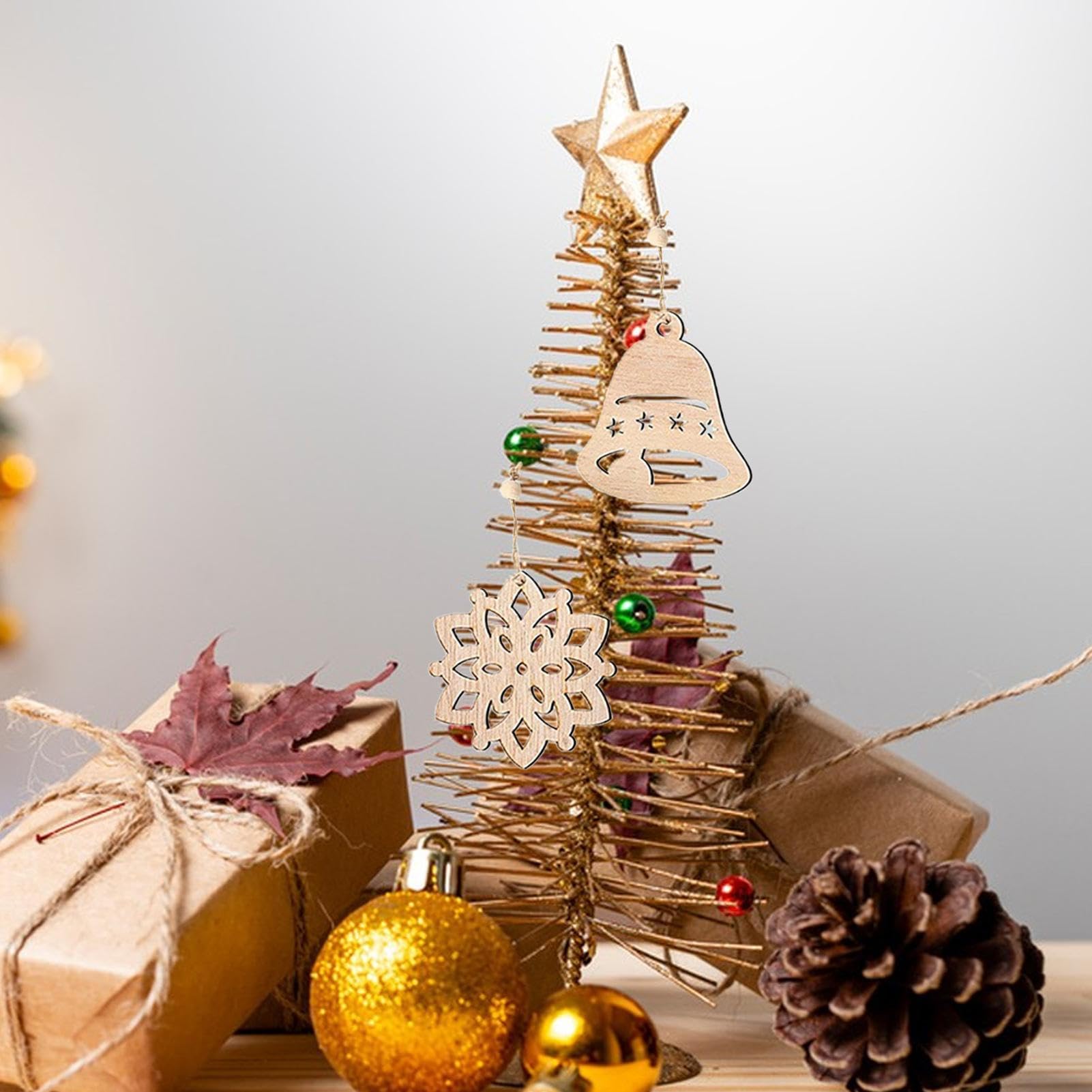 新品　クリスマス飾り　木製　ぶら下げる飾りも木製　全て木製　お好きに飾り付けを！ Amazon.co.jp: 木製クリスマスデコレーション - クリスマス用の